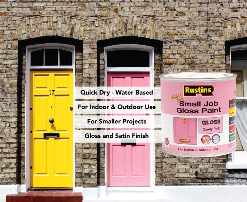 Rustins Small Job Candy Pink Gloss Paint 250ml - Image 3